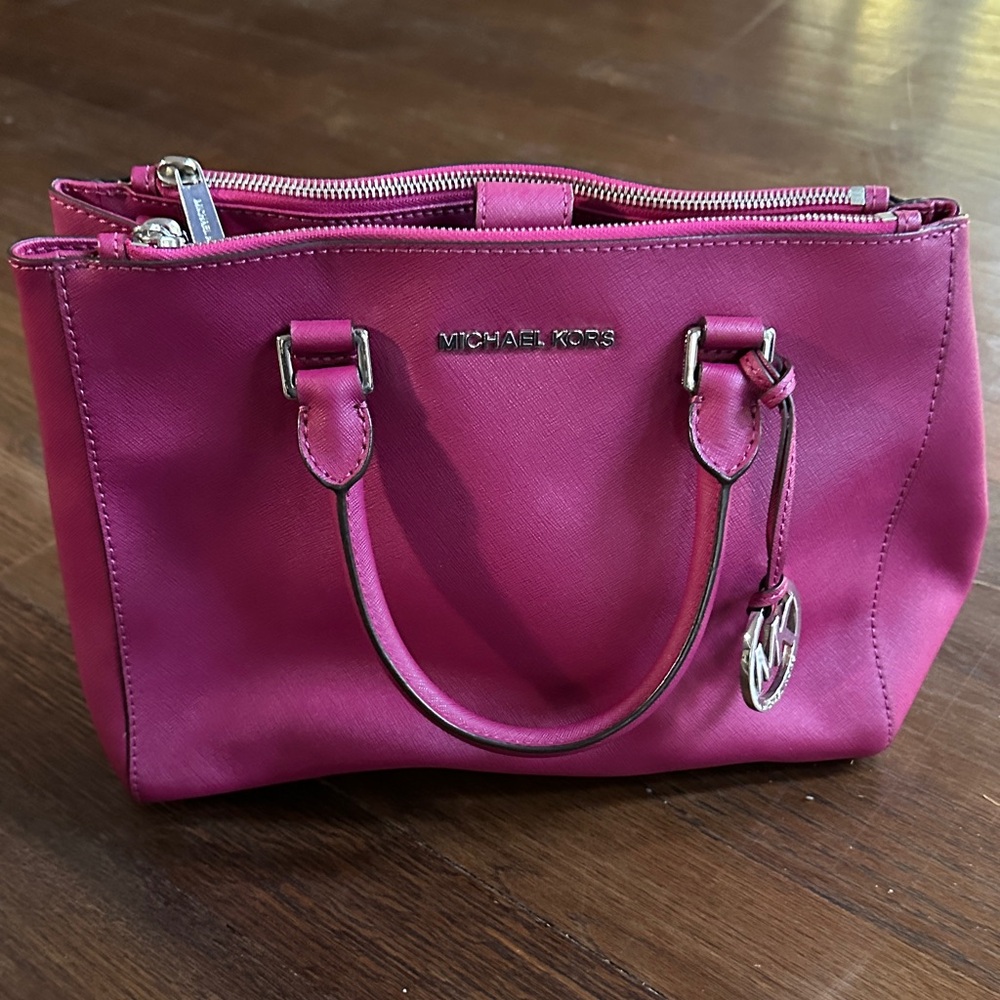 Michael Kors Fuchsia Satchel EUC